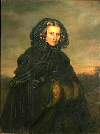 Isaac Grunewald Portrait of Bertha Wehnert-Beckmann (1815-1901), German photographer oil painting picture
